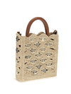 1969 disc raffia top-handle bag