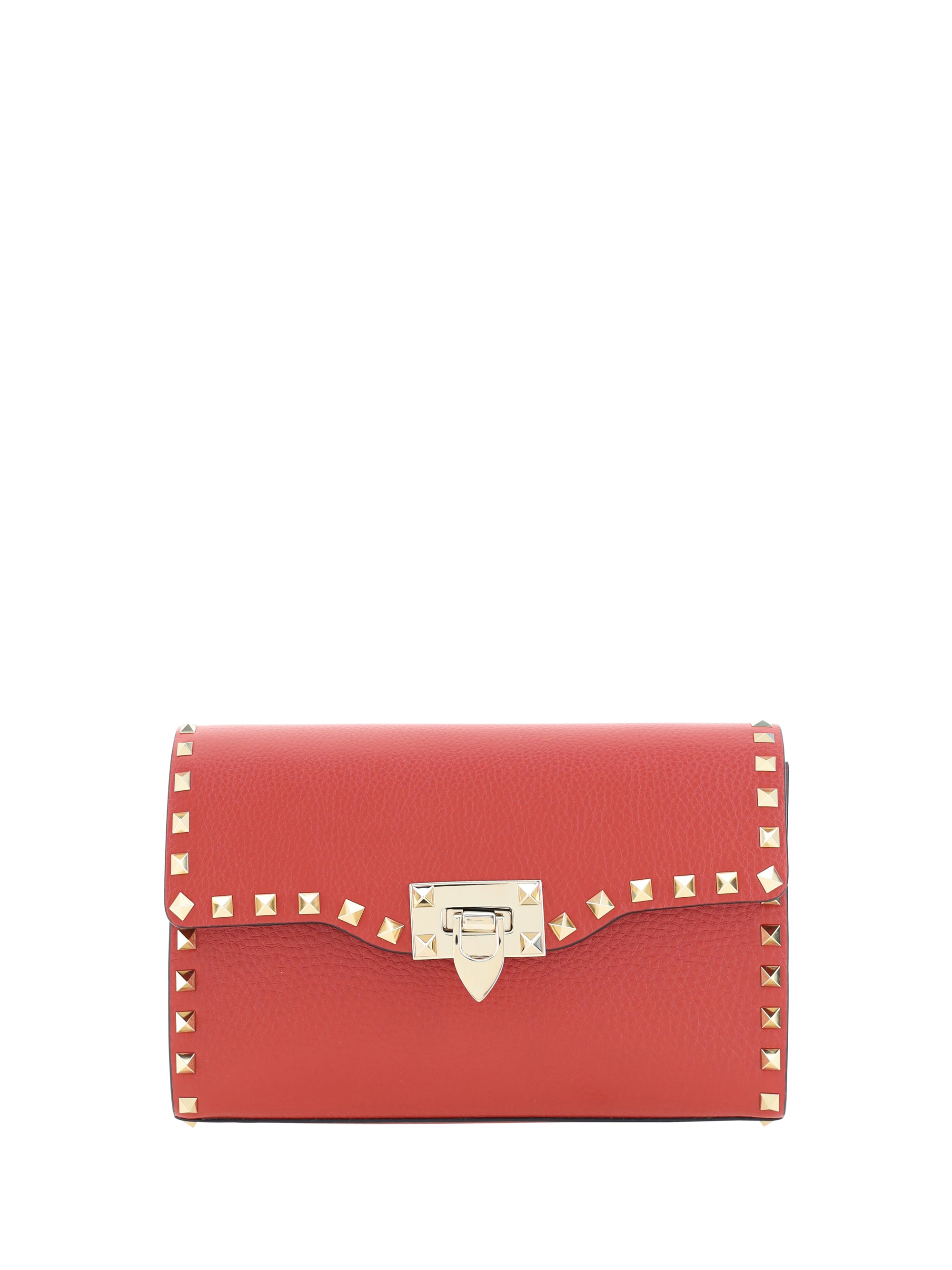 small rockstud grained calfskin shoulder bag