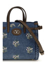small antibes handbag in embroidered denim