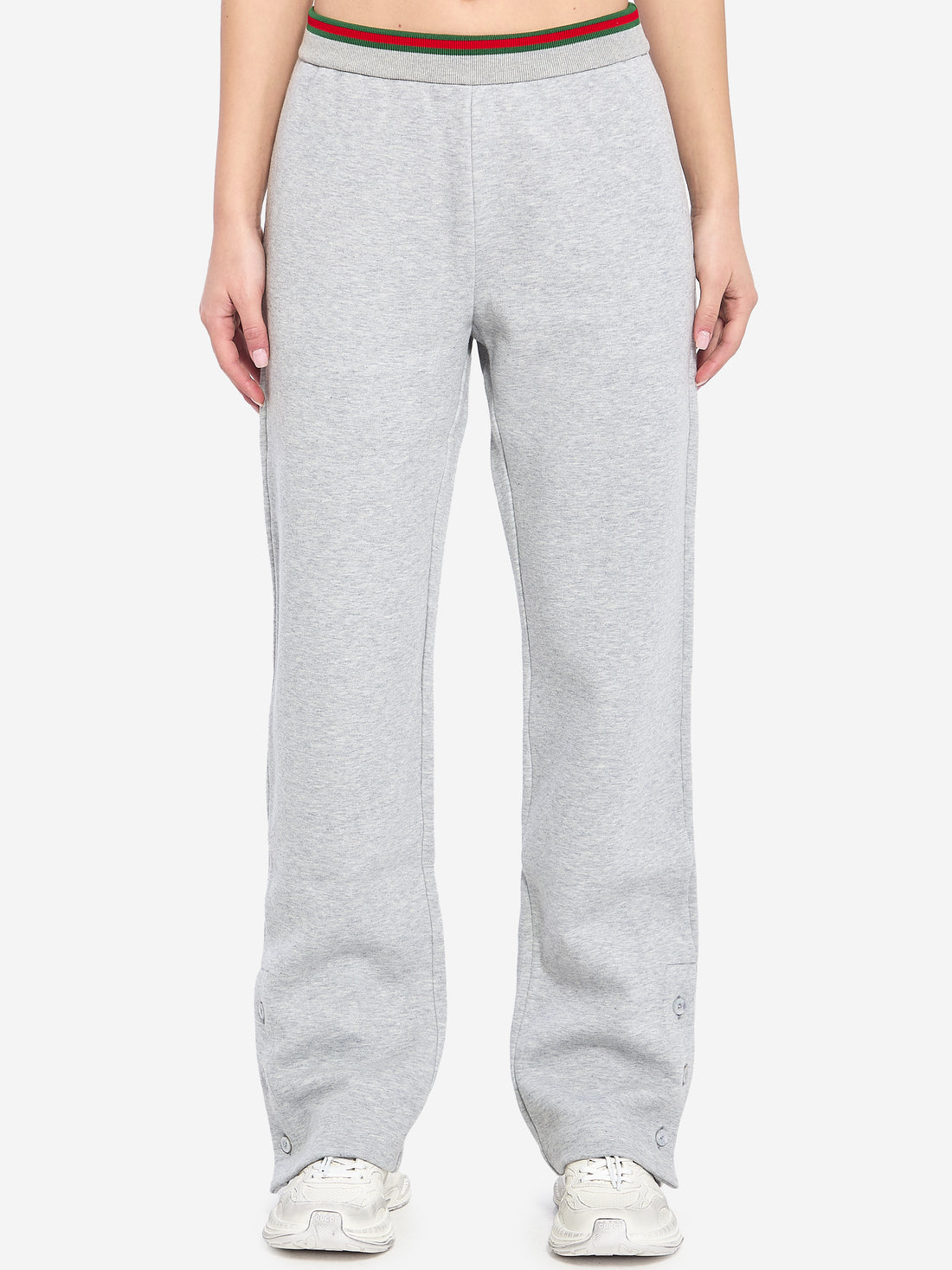 GUCCI XS web cotton jersey leisure pants