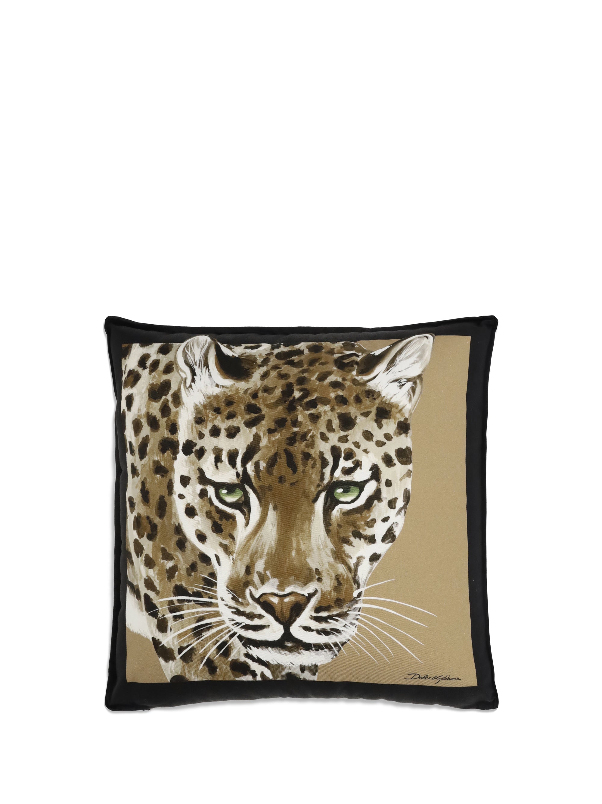 DOLCE &amp; GABBANA OS leopard canvas pillow