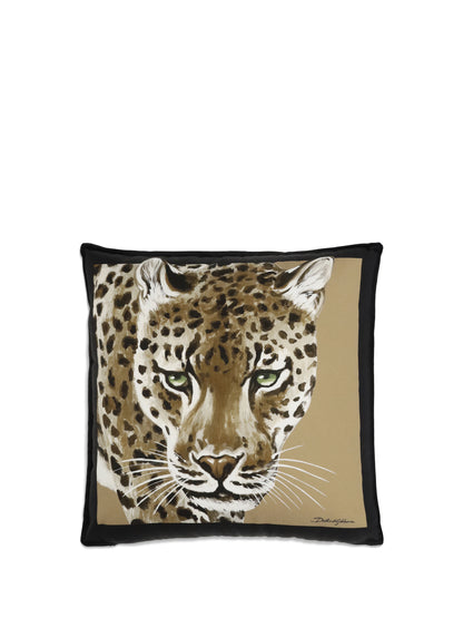 DOLCE &amp; GABBANA OS leopard canvas pillow