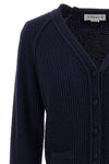 stepped hem cashmere blend cardigan