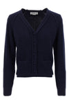 stepped hem cashmere blend cardigan