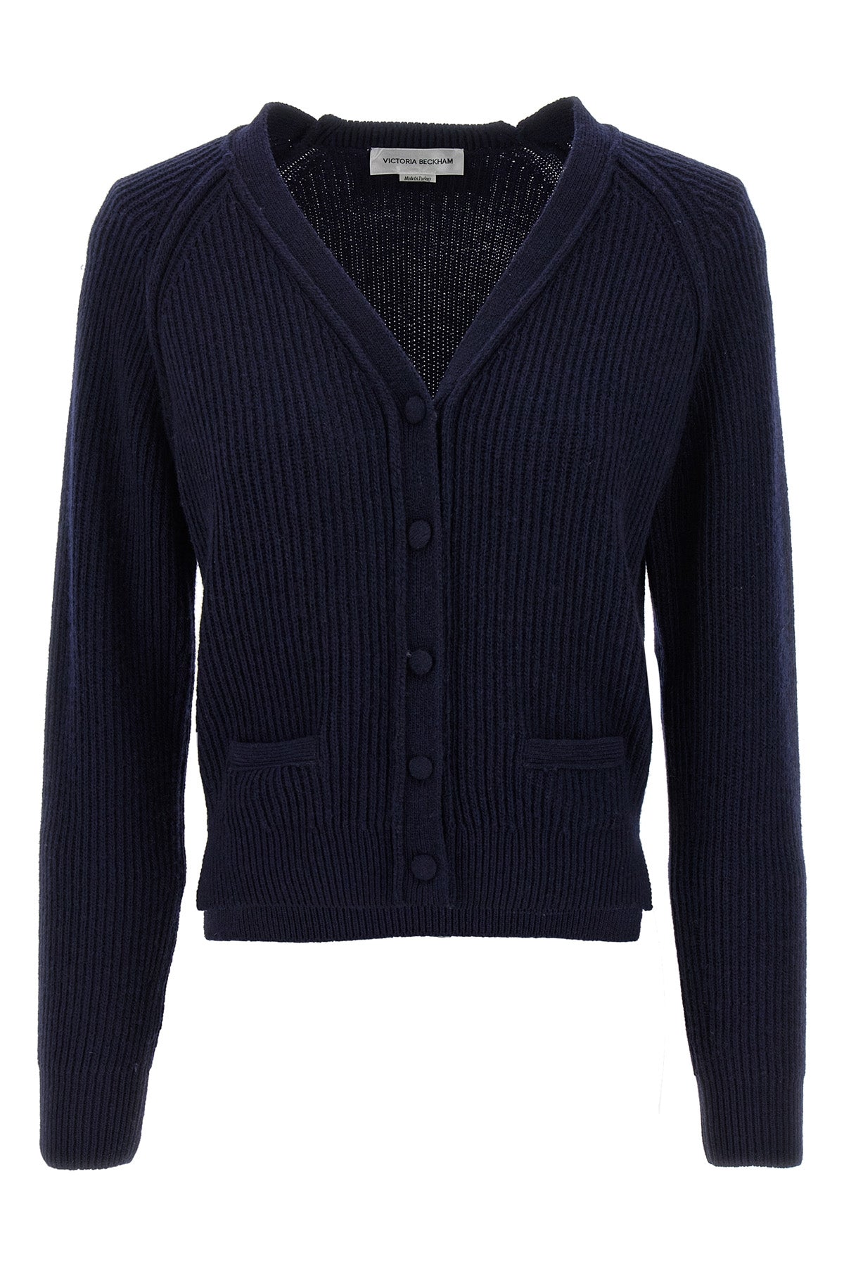 stepped hem cashmere blend cardigan