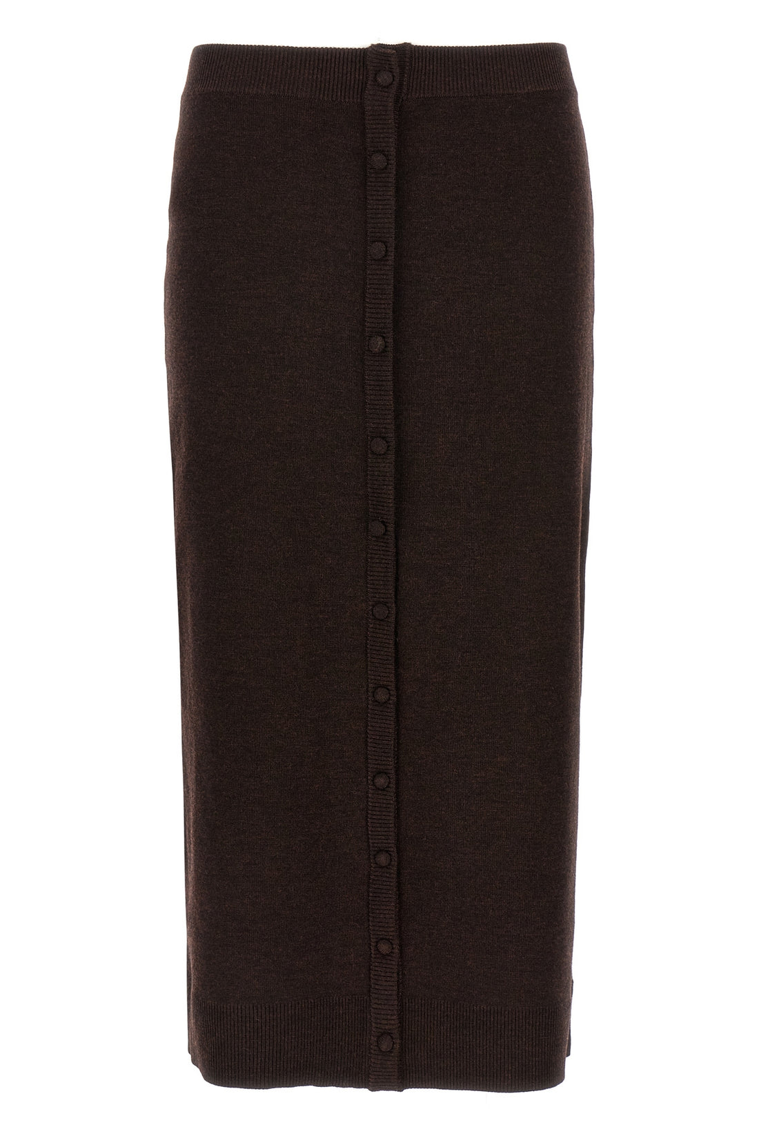 VICTORIA BECKHAM S midi skirt in slightly stretch wool knit