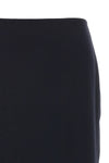 kick detail wool crêpe skirt