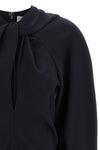 twist detail wool crêpe blouse