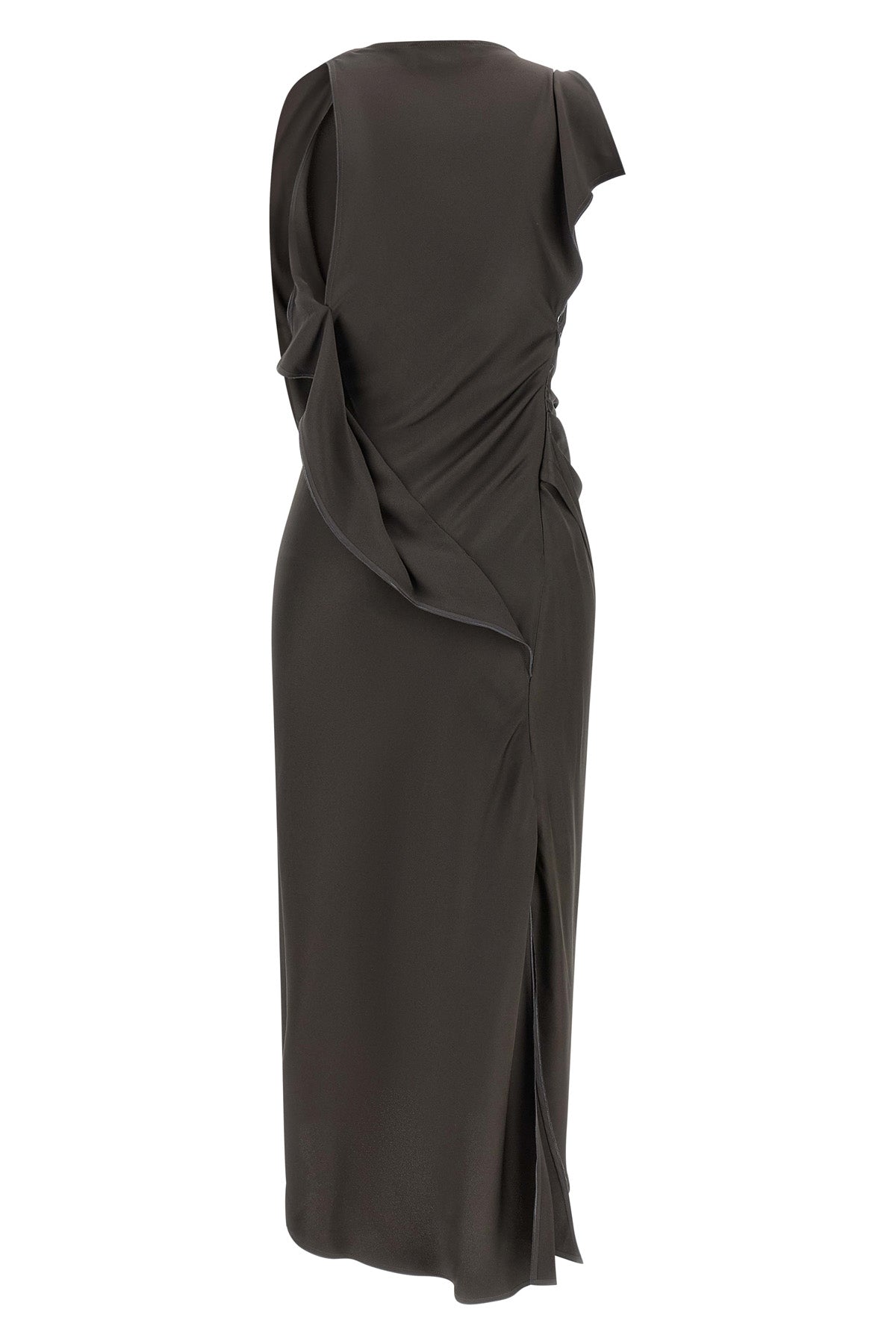 kyra crêpe satin midi dress draped