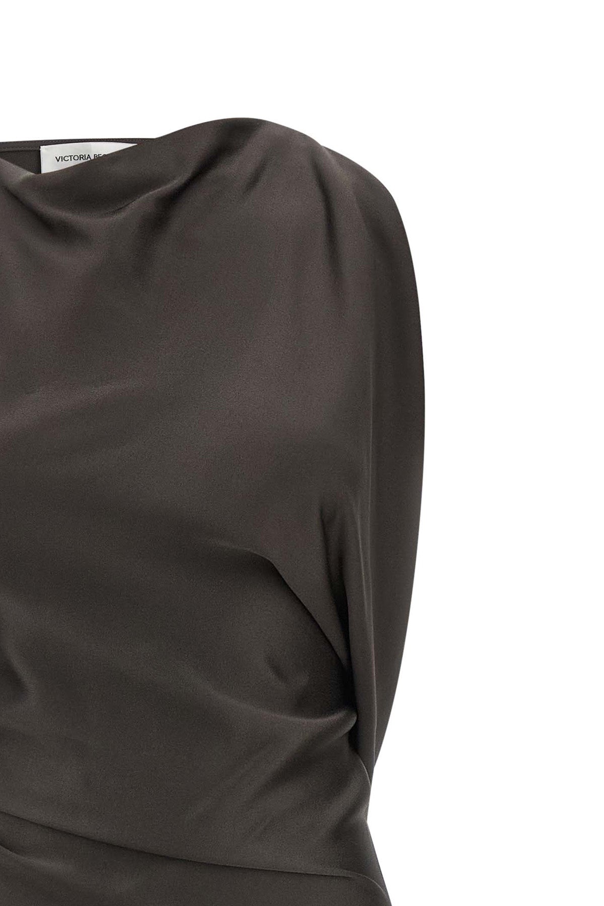 kyra crêpe satin midi dress draped