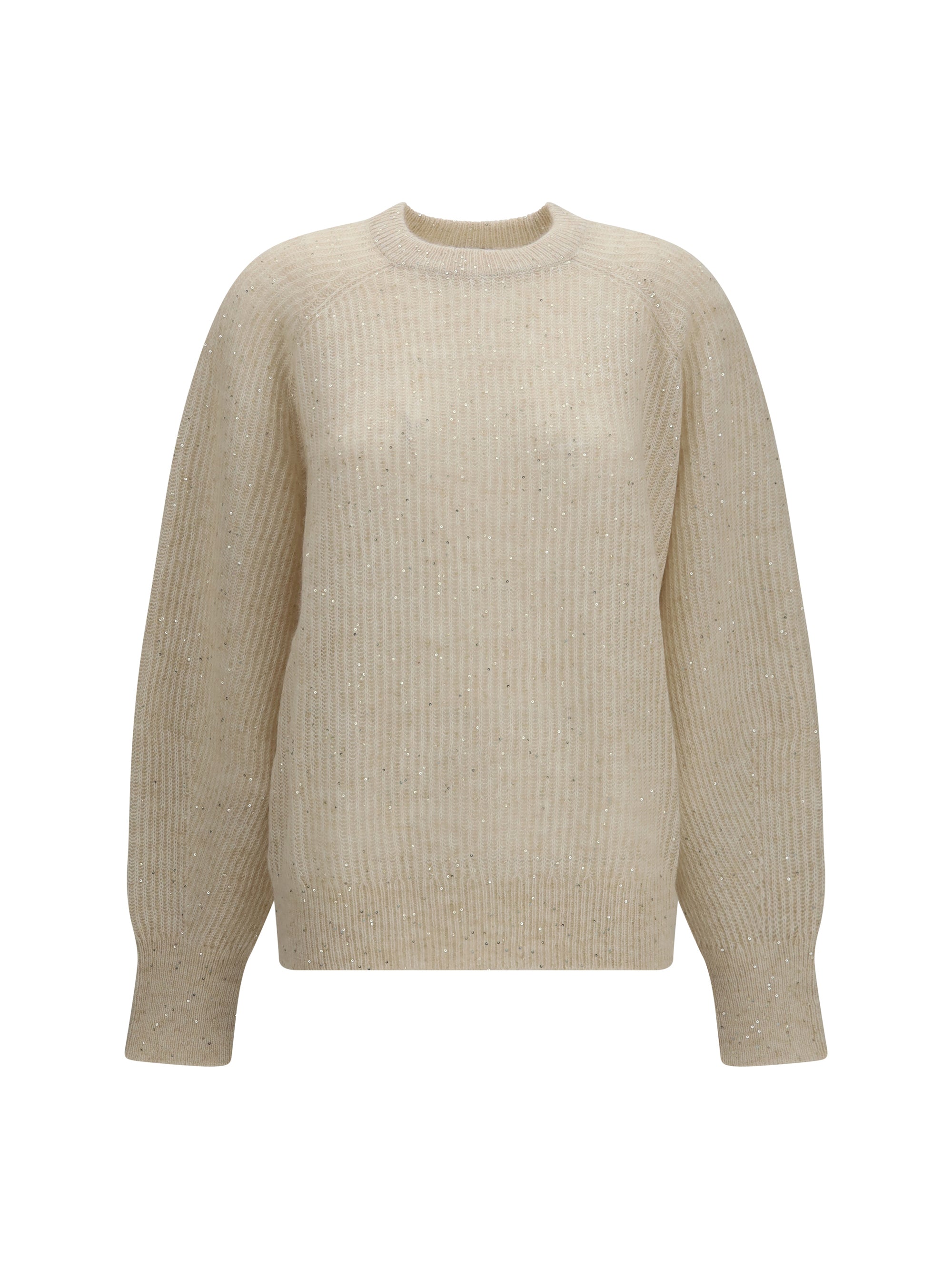 mohair-blend crewneck sweater