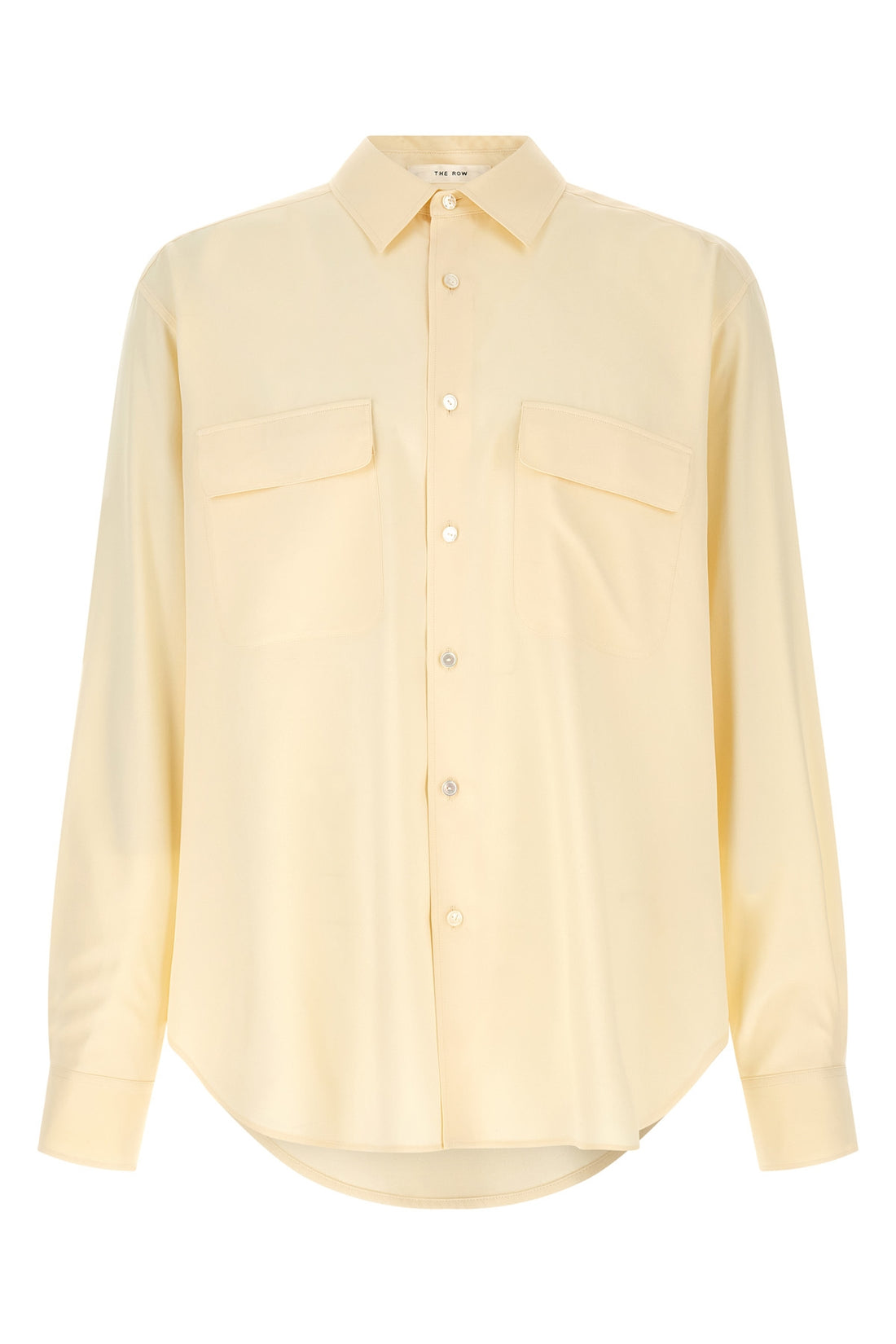 THE ROW XL piou fluid silk shirt