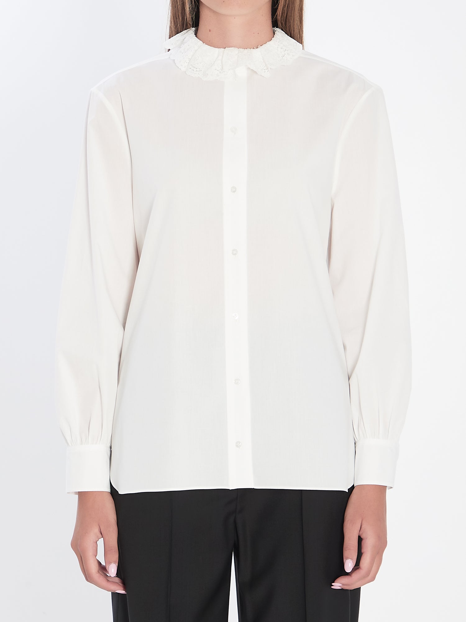 SAINT LAURENT 36 shirt in cotton poplin