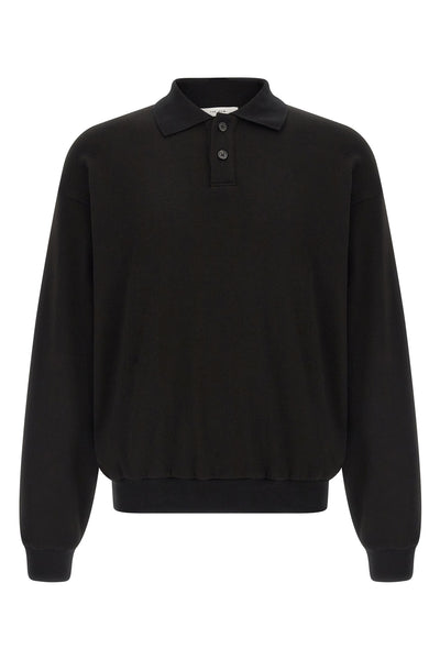 ry top polo shirt in french terry cotton and cashmere