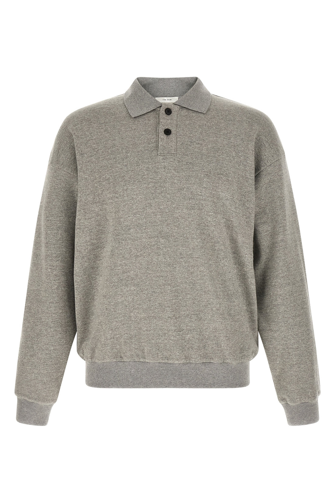 THE ROW XL ry top polo shirt in french terry cotton and cashmere
