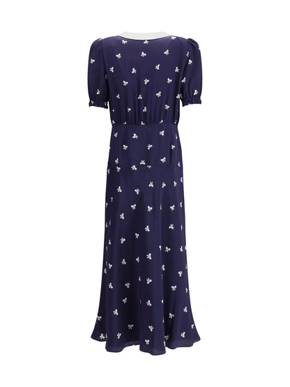 ALESSANDRA RICH 40 bow patterned dress