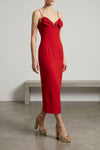 magda butrym 41 midi dress features a rigorous column silhouette defined by a