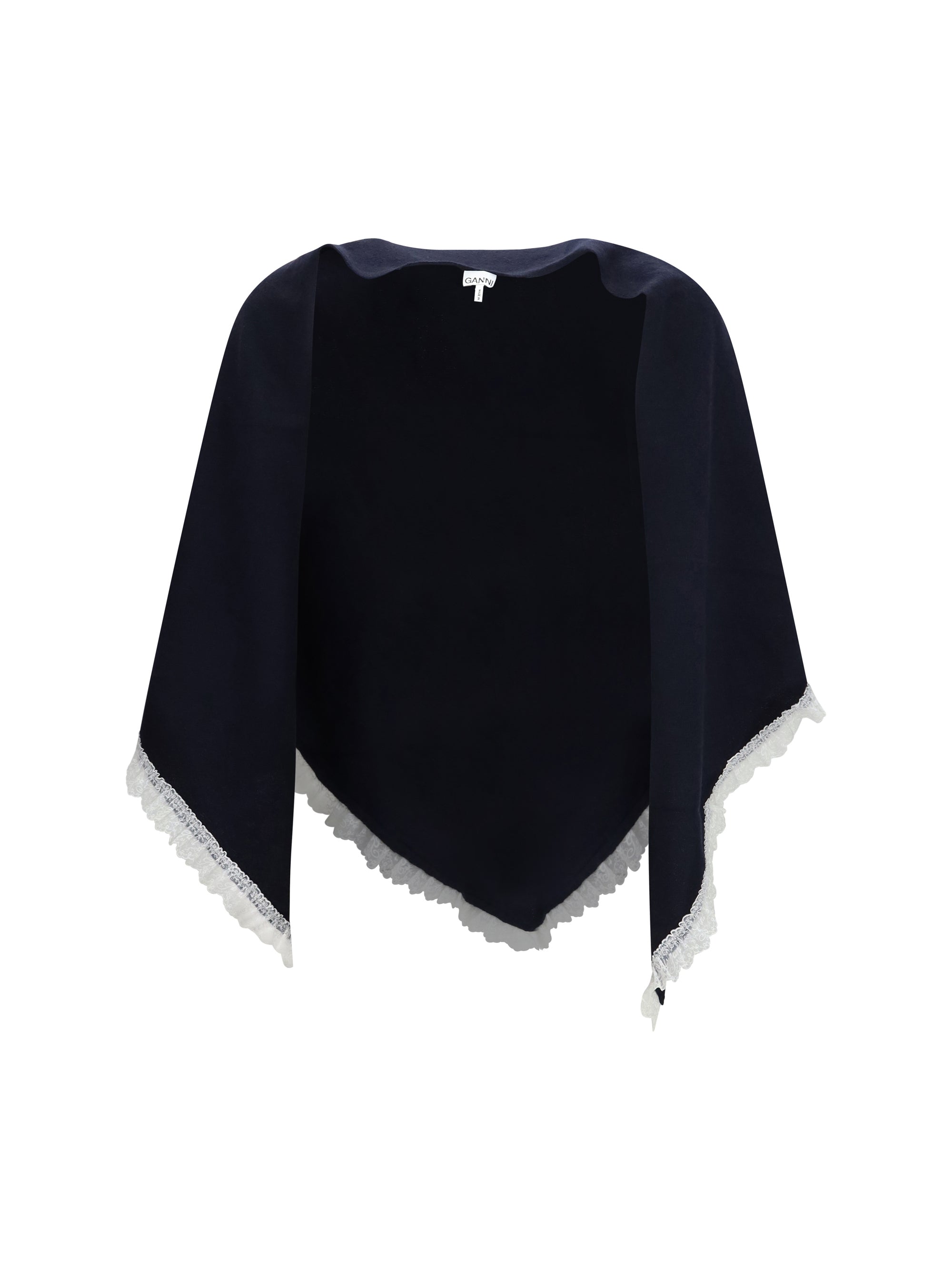openwork wool cape