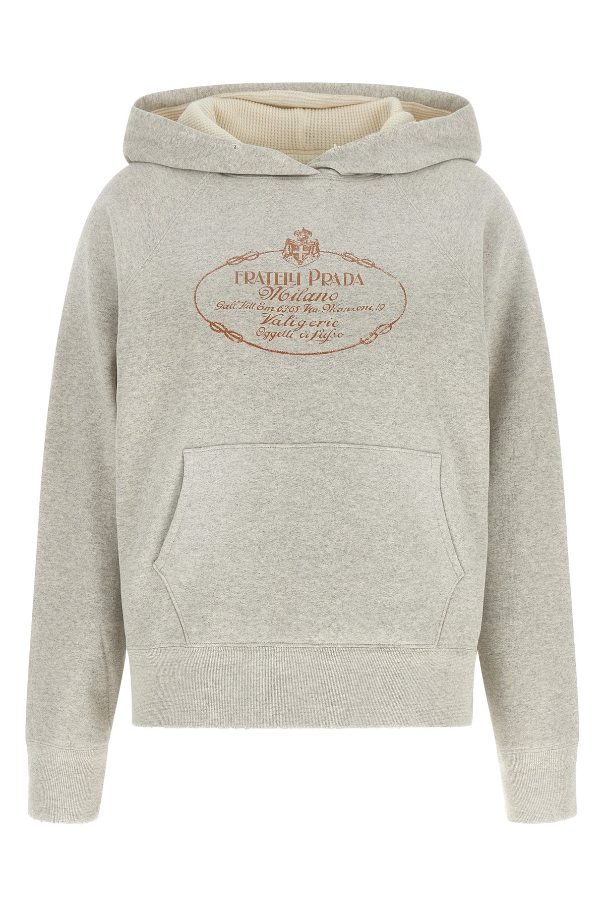 the prada hoodie redefines casual wear through a sophisticated reversible constr