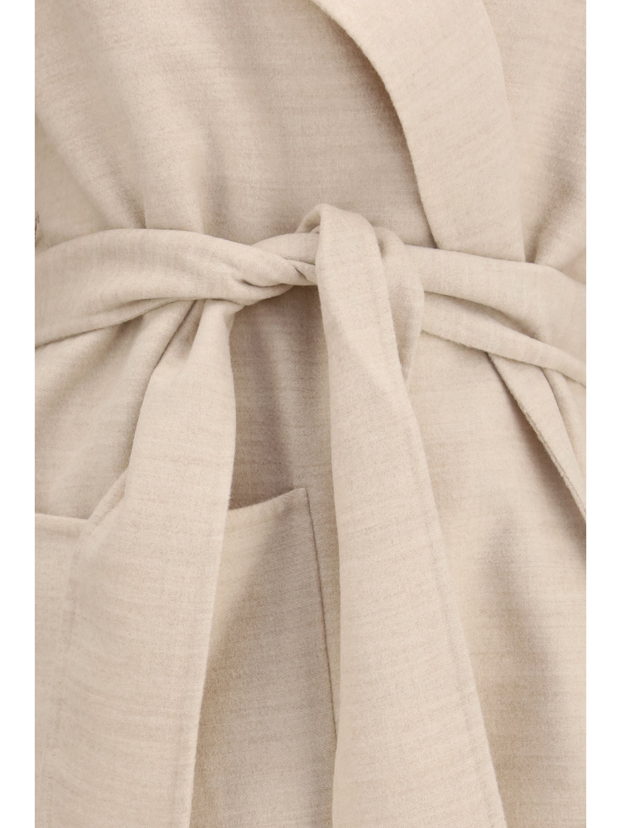 belted double wool coat