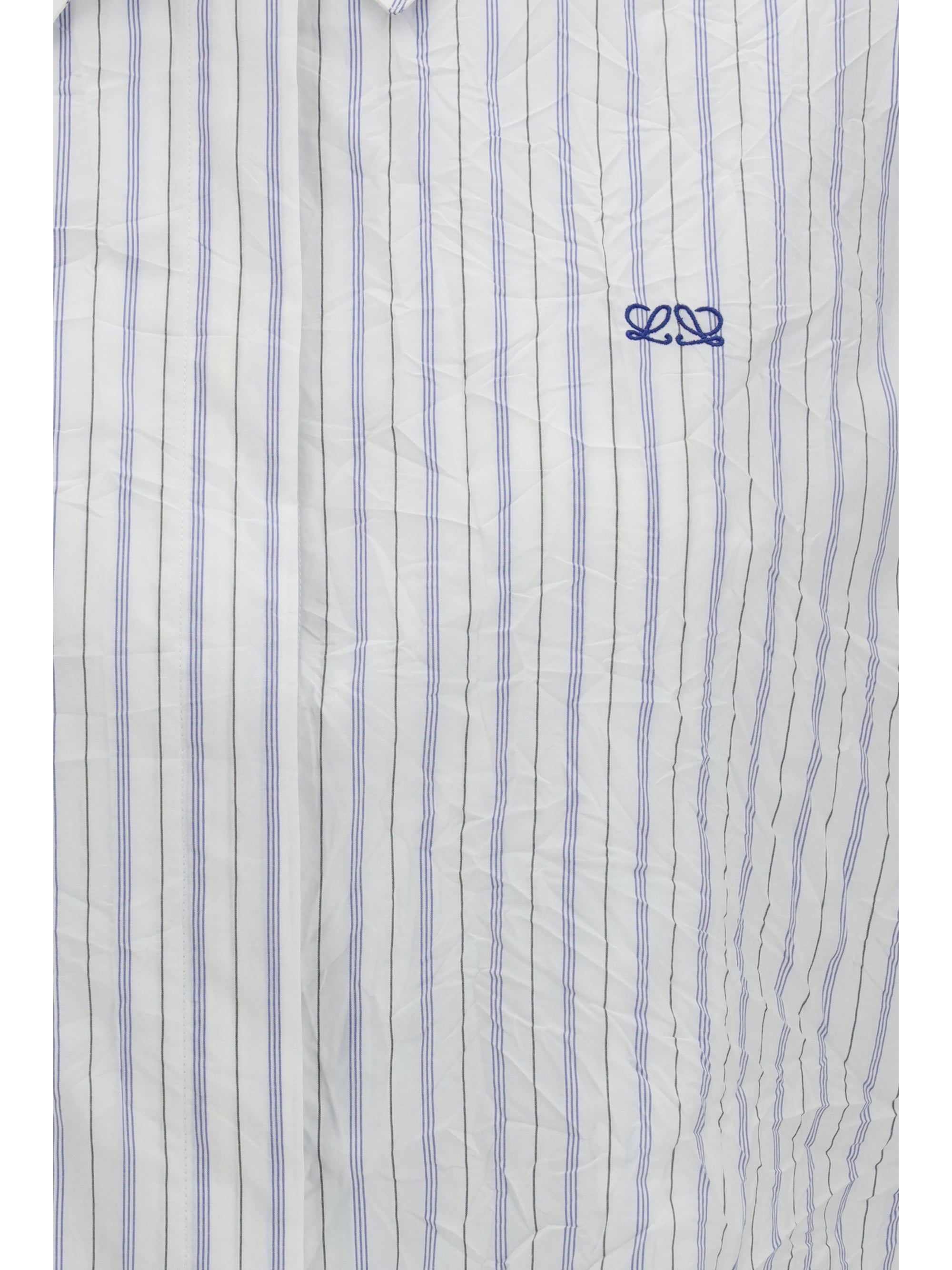 short-sleeved striped shirt