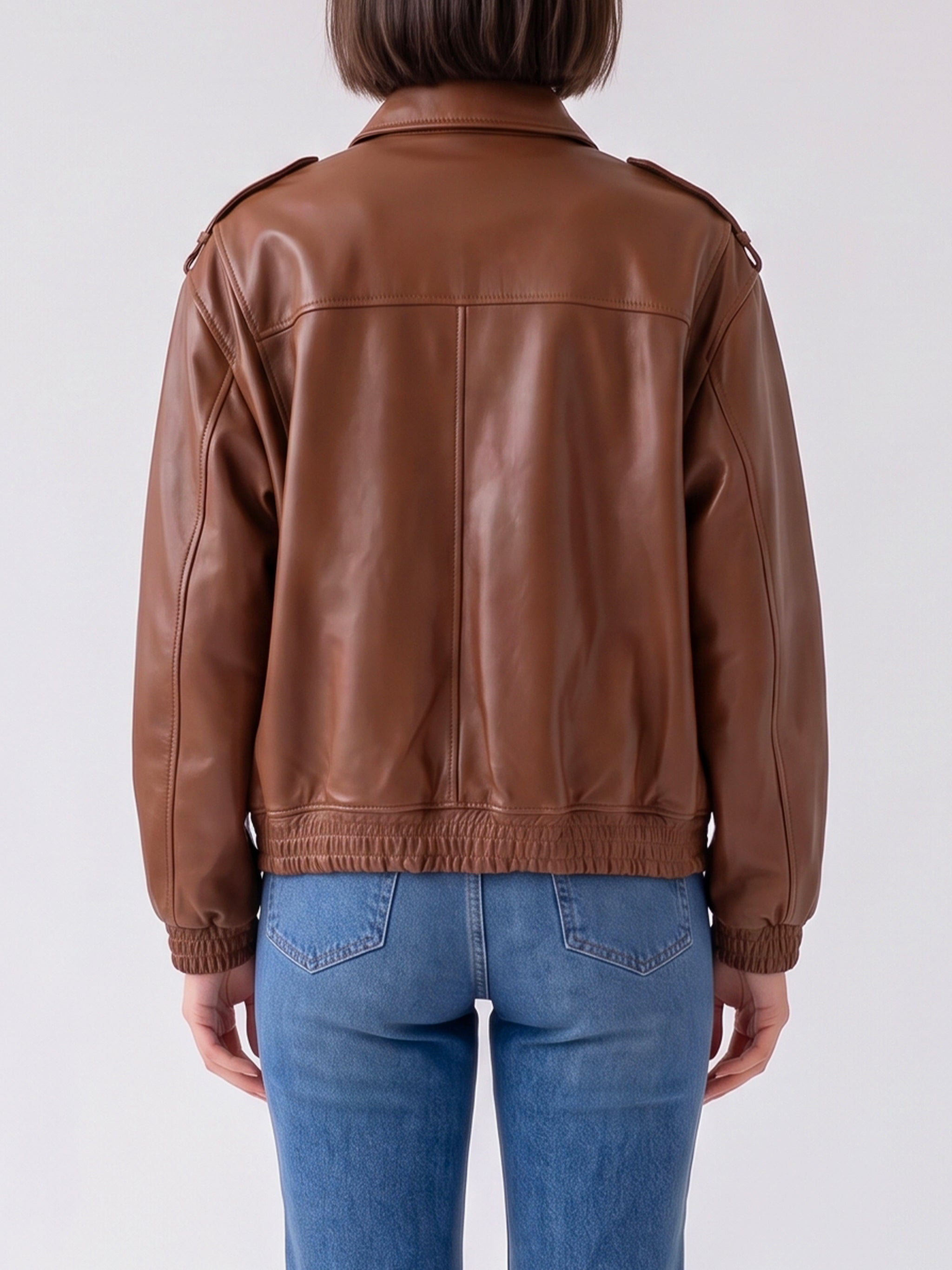 dark copper astra bomber jacket