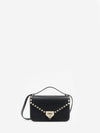 grained calfskin small rockstud crossbody bag