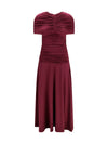ruched midi dress in jersey