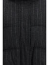 cropped pinstripe wool puffer jacket