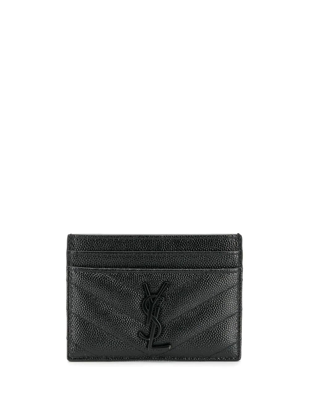 SAINT LAURENT Monogram Black Leather Cardholder