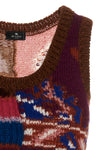 elena long multicolor and multifantasia knit dress