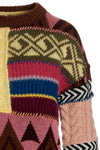 virginia multicolor multifantasia knit minidress