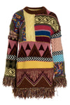 virginia multicolor multifantasia knit minidress