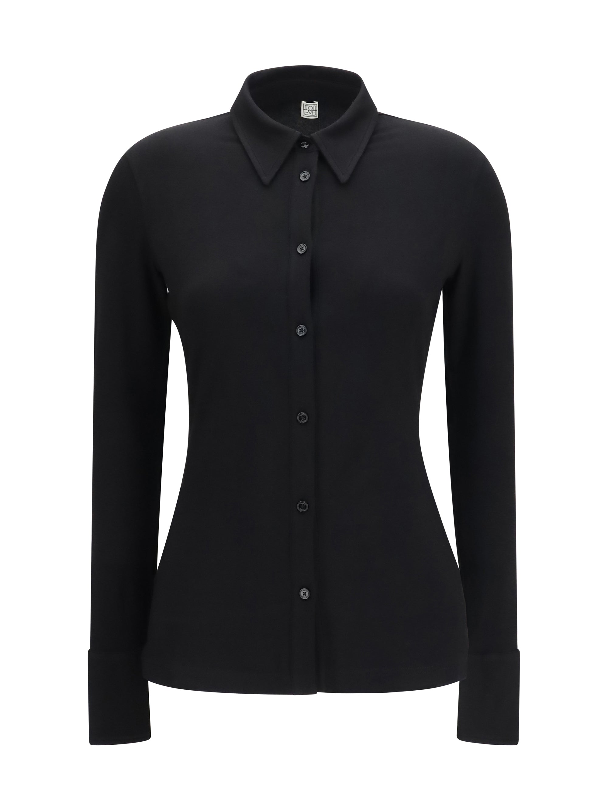 viscose shirt with high cuffs