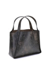 aged effect tote bag
