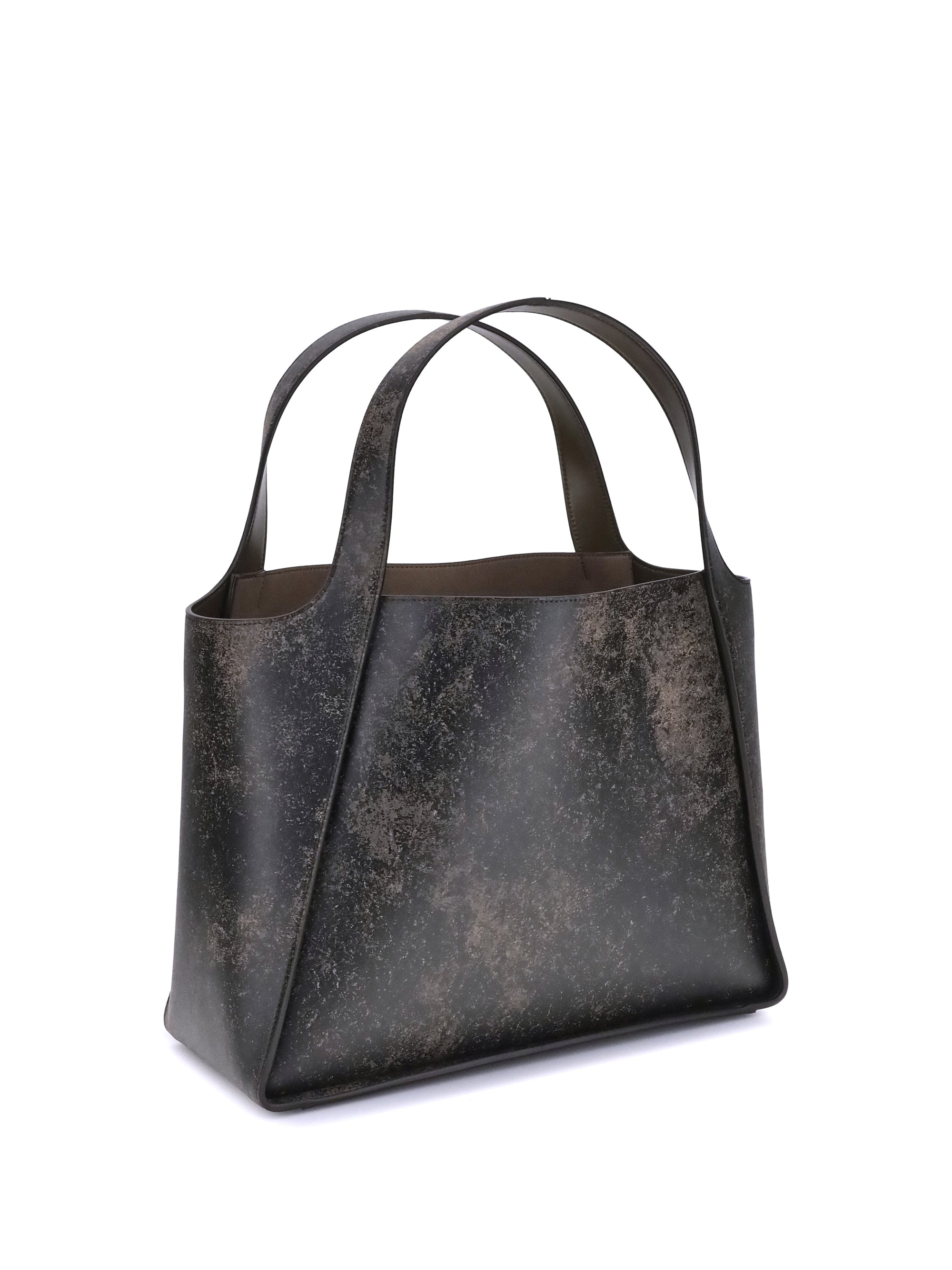 aged effect tote bag