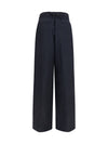wide-leg pants with drawstring