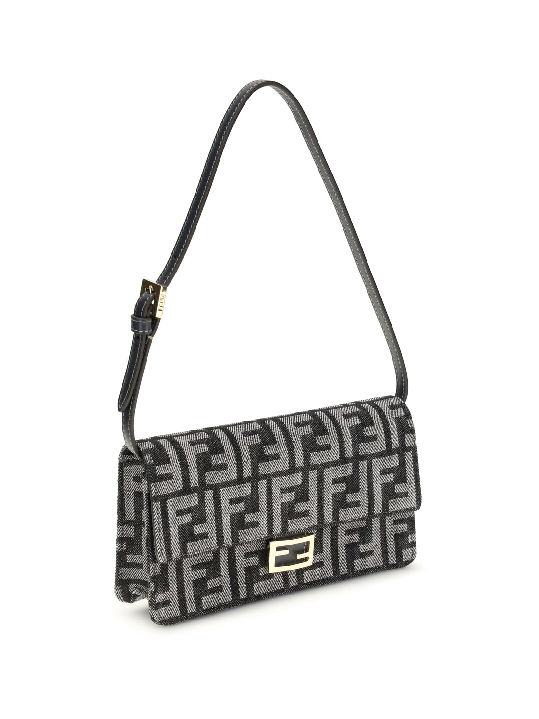 FENDI OS ff denim clutch bag