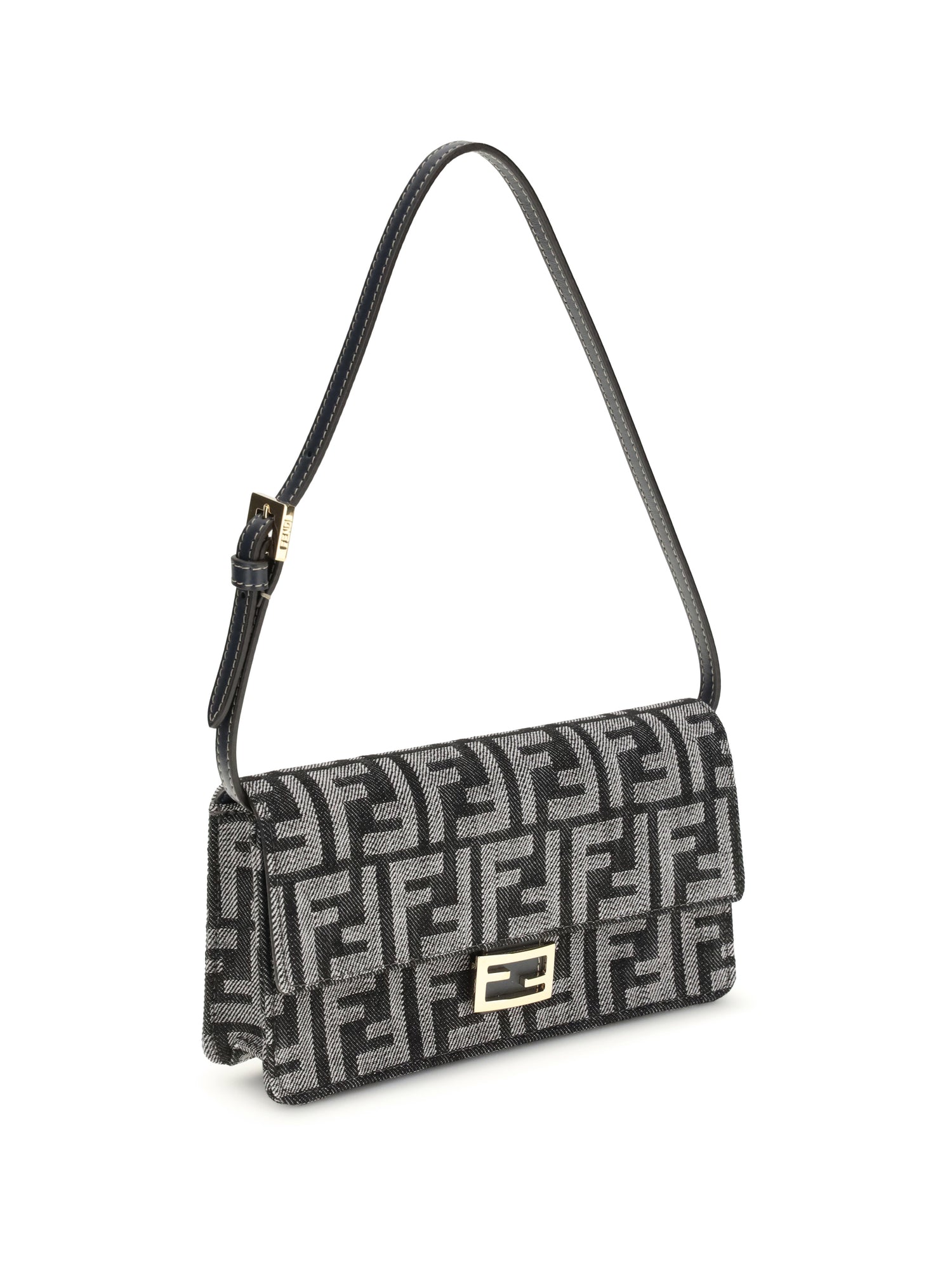 FENDI OS ff denim clutch bag