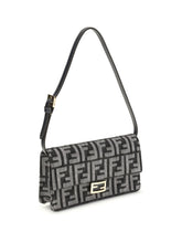 FENDI OS ff denim clutch bag