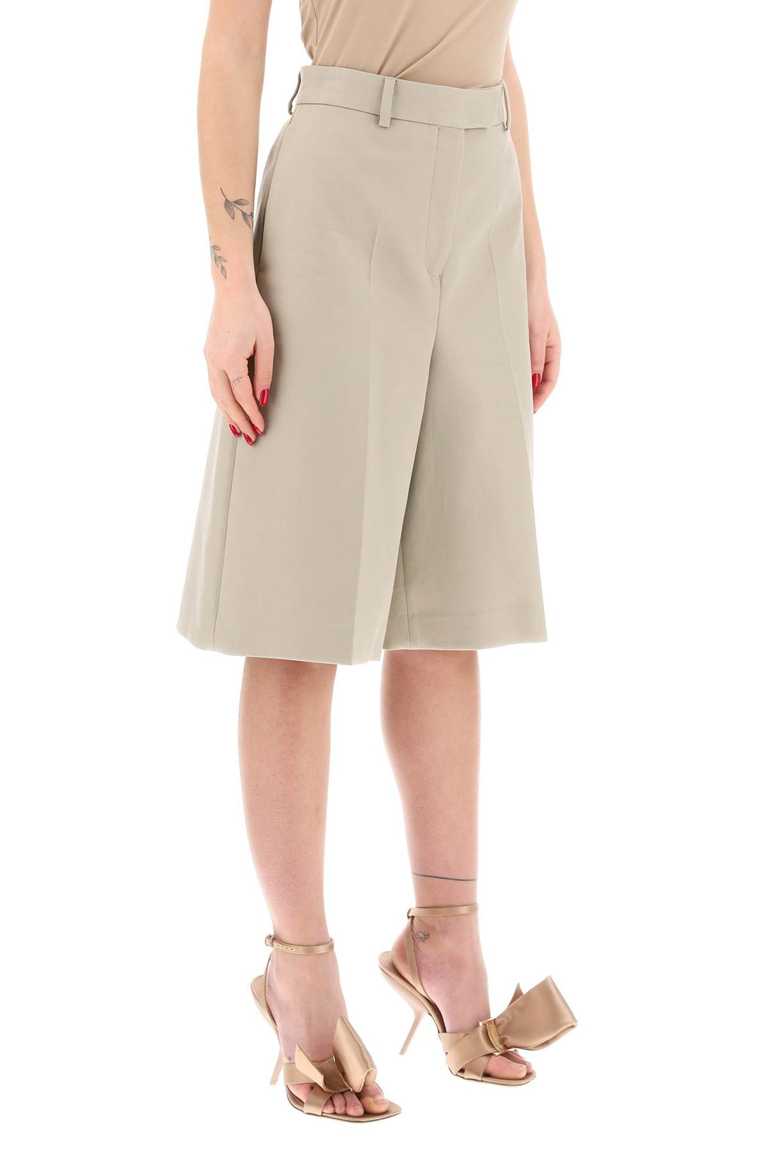 cotton gabardine bermuda shorts