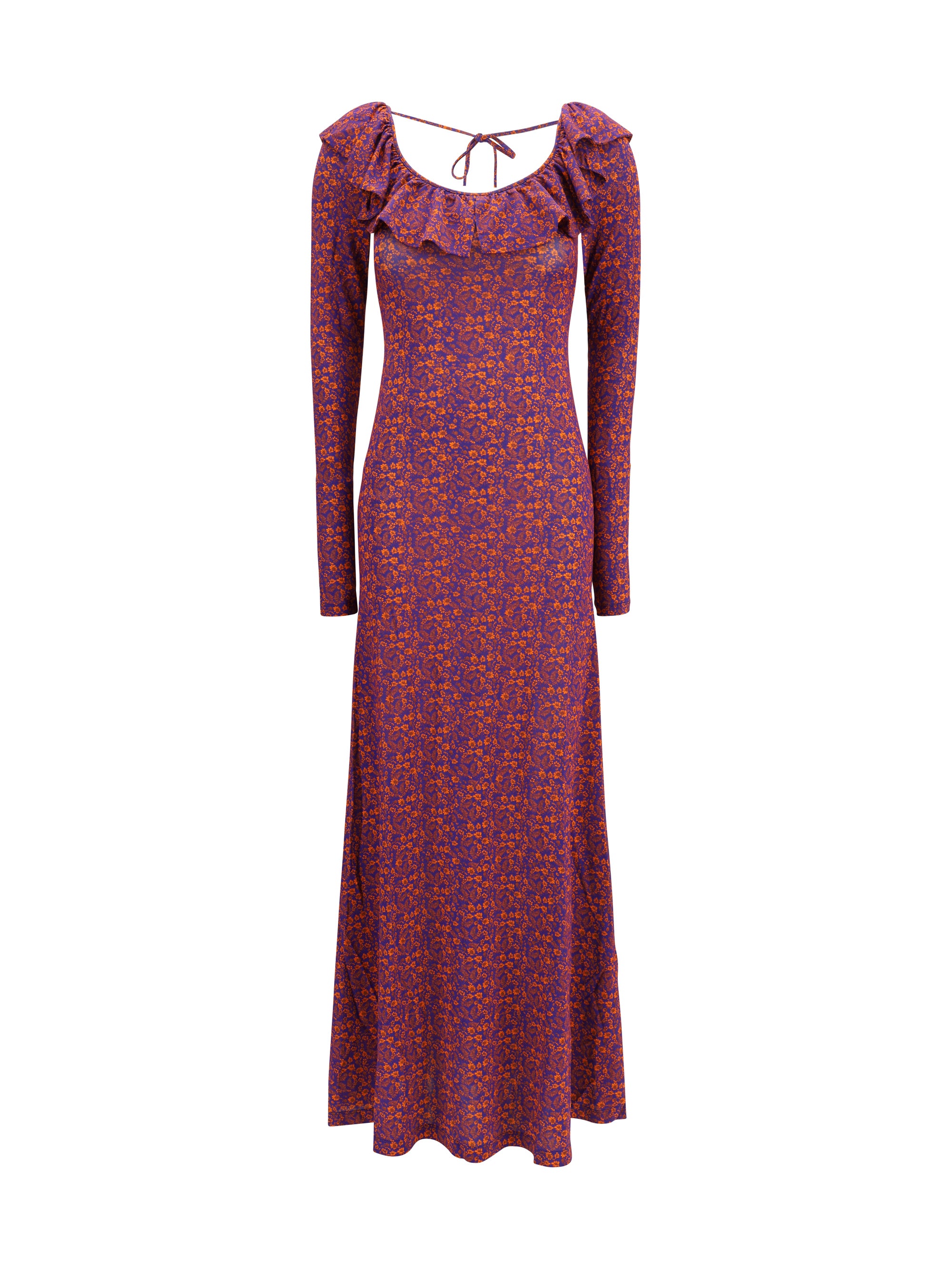 patterned jersey dress