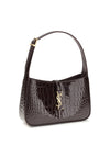 shoulder bag 5 à 7 in vernice goffrata coccodrillo