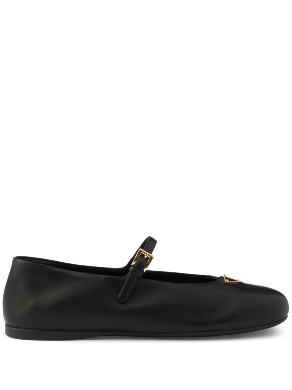 Prada Nappa Leather Ballerinas With Strap