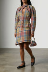 vase ensemble lightweight heather check wool blazer jacket