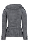 kendall single-breasted blazer in all-over check patterned cotton