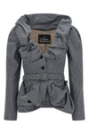 kendall single-breasted blazer in all-over check patterned cotton