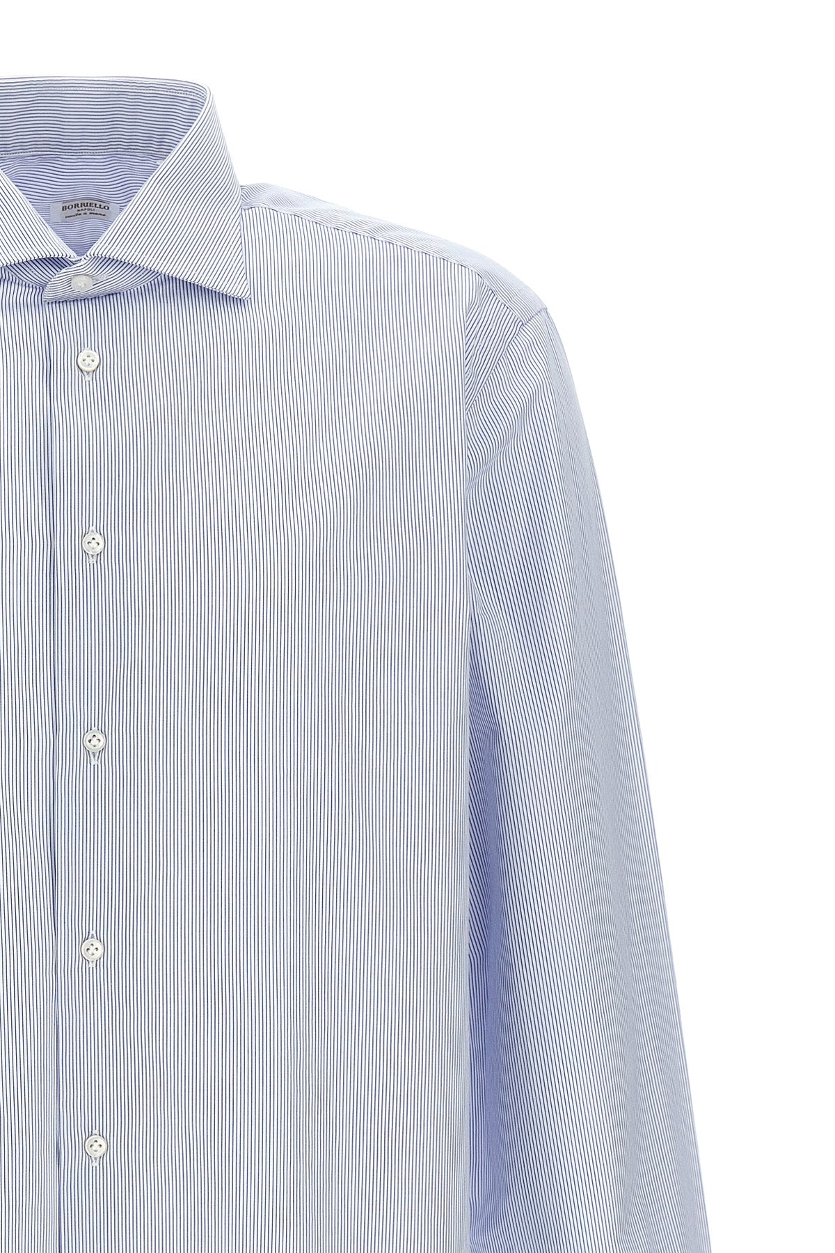 borriello all over striped cotton shirt