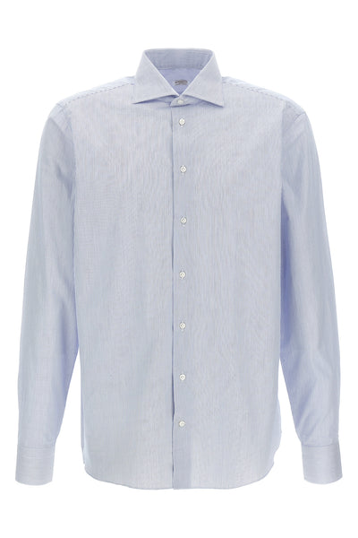 borriello all over striped cotton shirt
