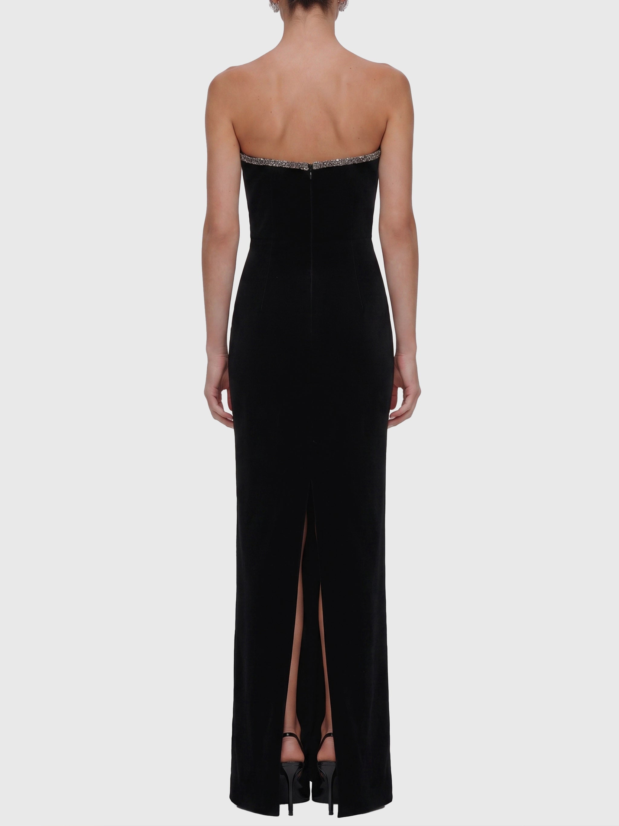 maxi velvet dress